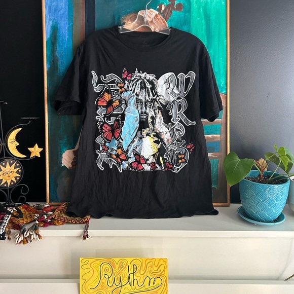 Juice WRLD - Night Butterfly- Men’s T-shirt- M - Sad RARE Short-Sleeve - Picture 2 of 15